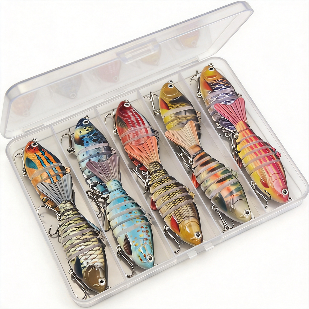 Fishing Lure Popper - 10 pz. Esche Artificiali Swimbait Multi-Articolate
