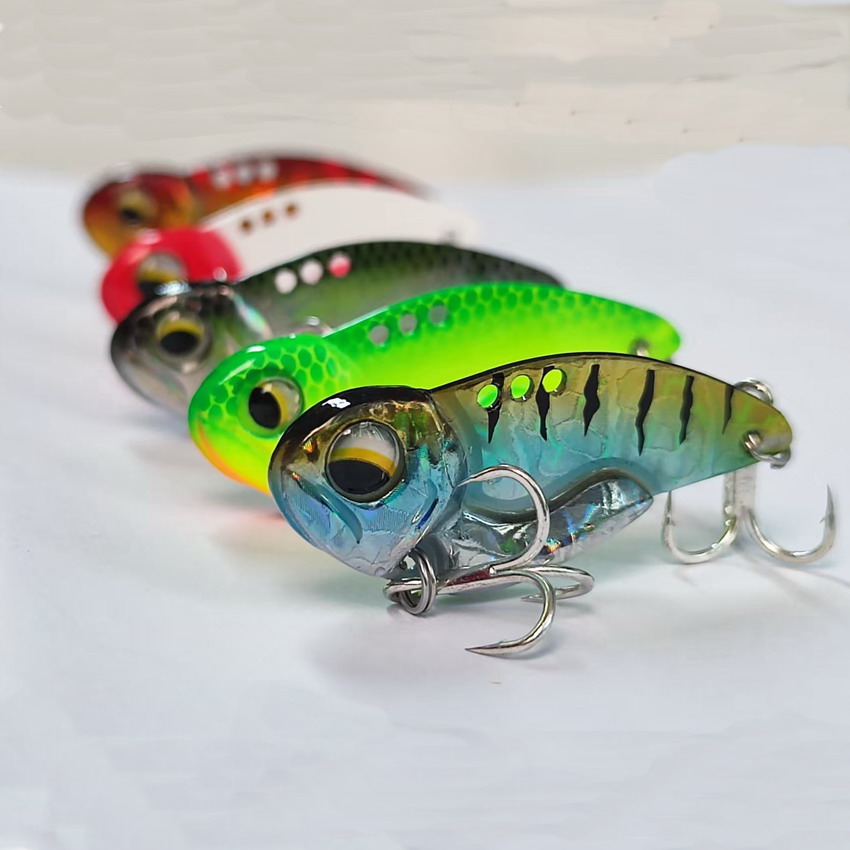 Fishing Lure Blade Bait - 6 pz Metallo VIB Esche Da
