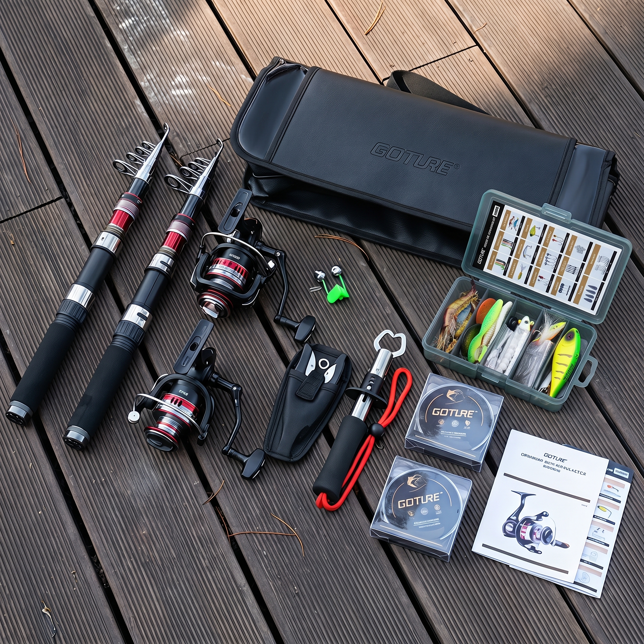 Fishing Lure Spinner - Goture Set Canna da Pesca Telescopica
