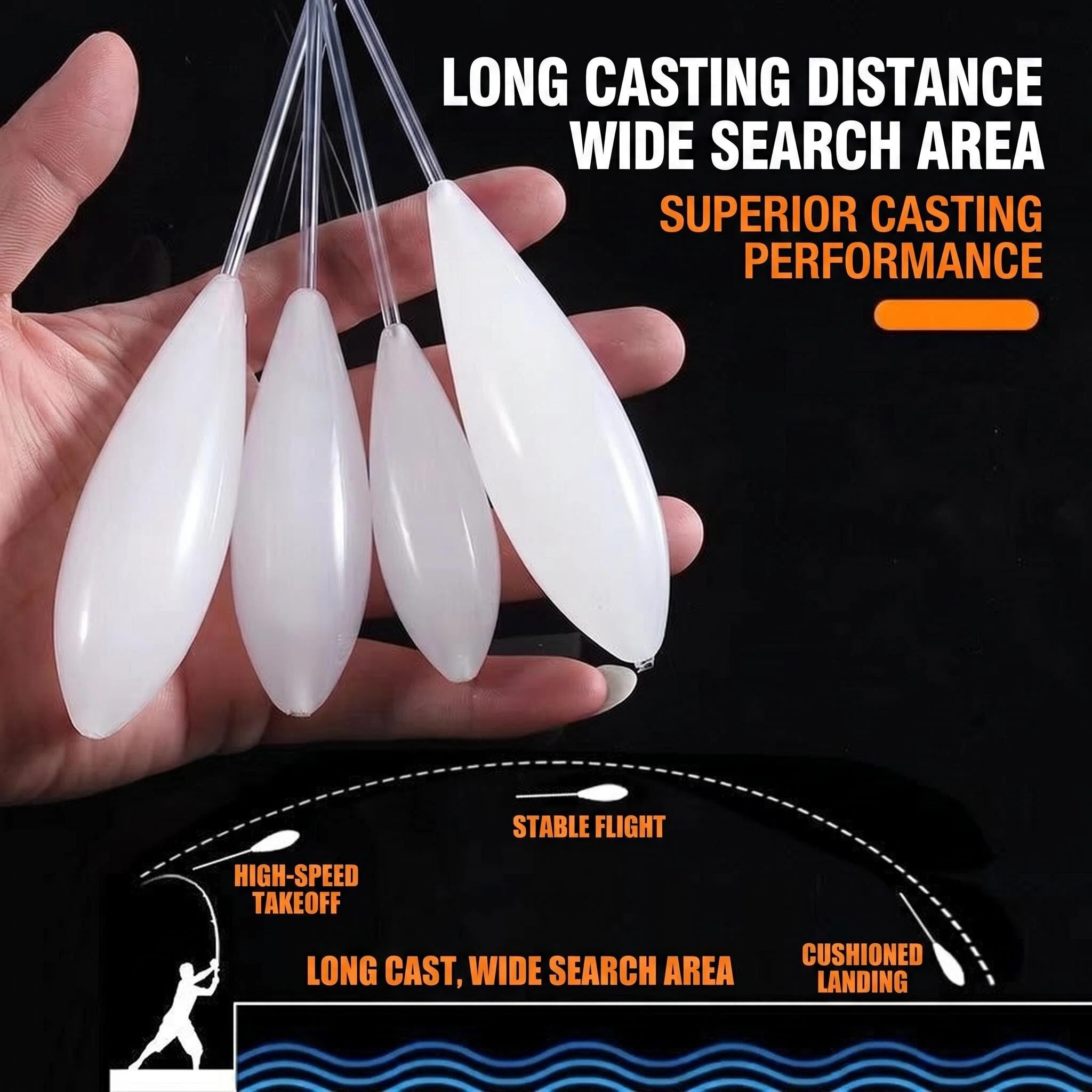 Fishing Lure Topwater - Galleggiante da Pesca a Lenta Affondamento