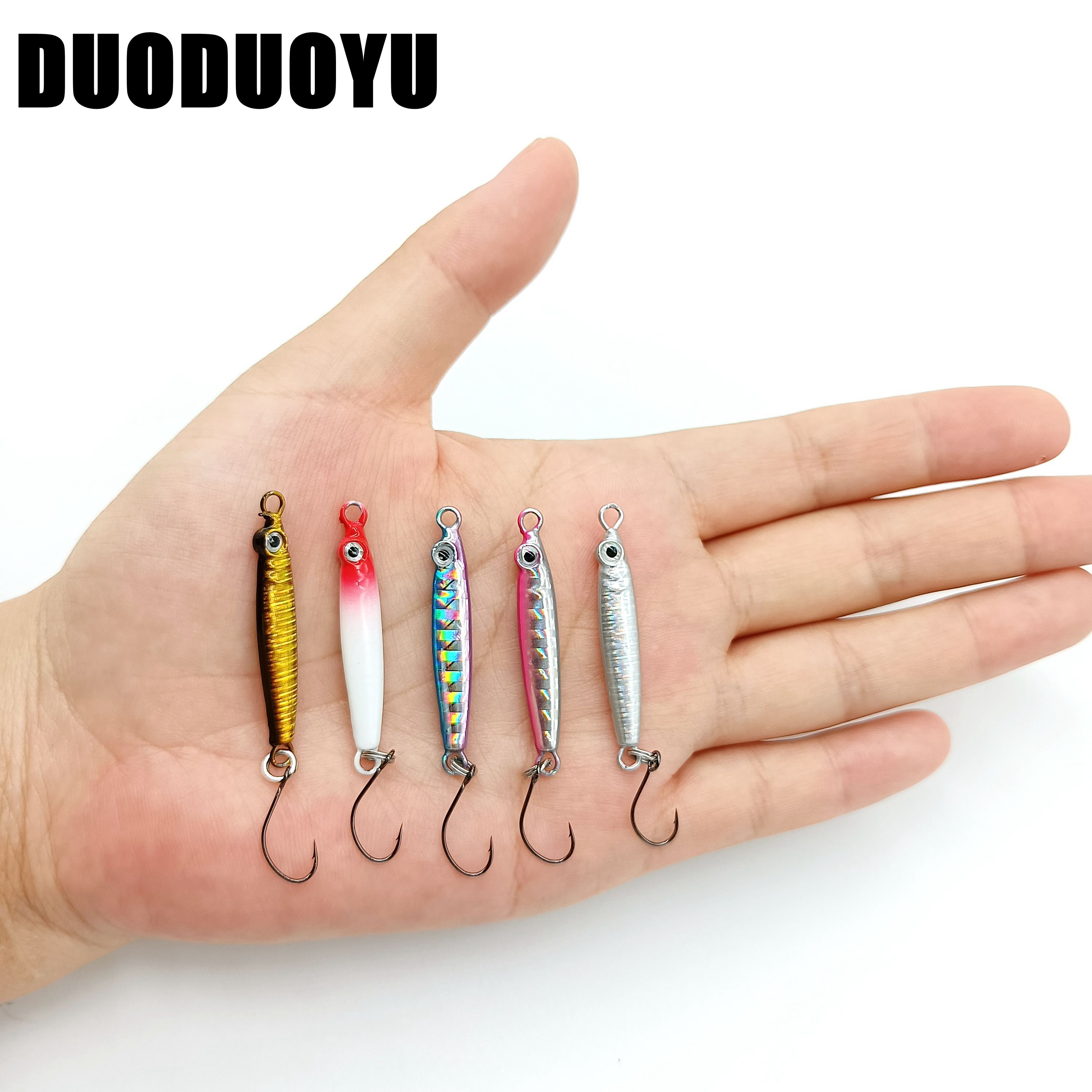 Fishing Lure Soft Plastic - DUODUOYU 5PCS Mini Metal Jig Richiamo