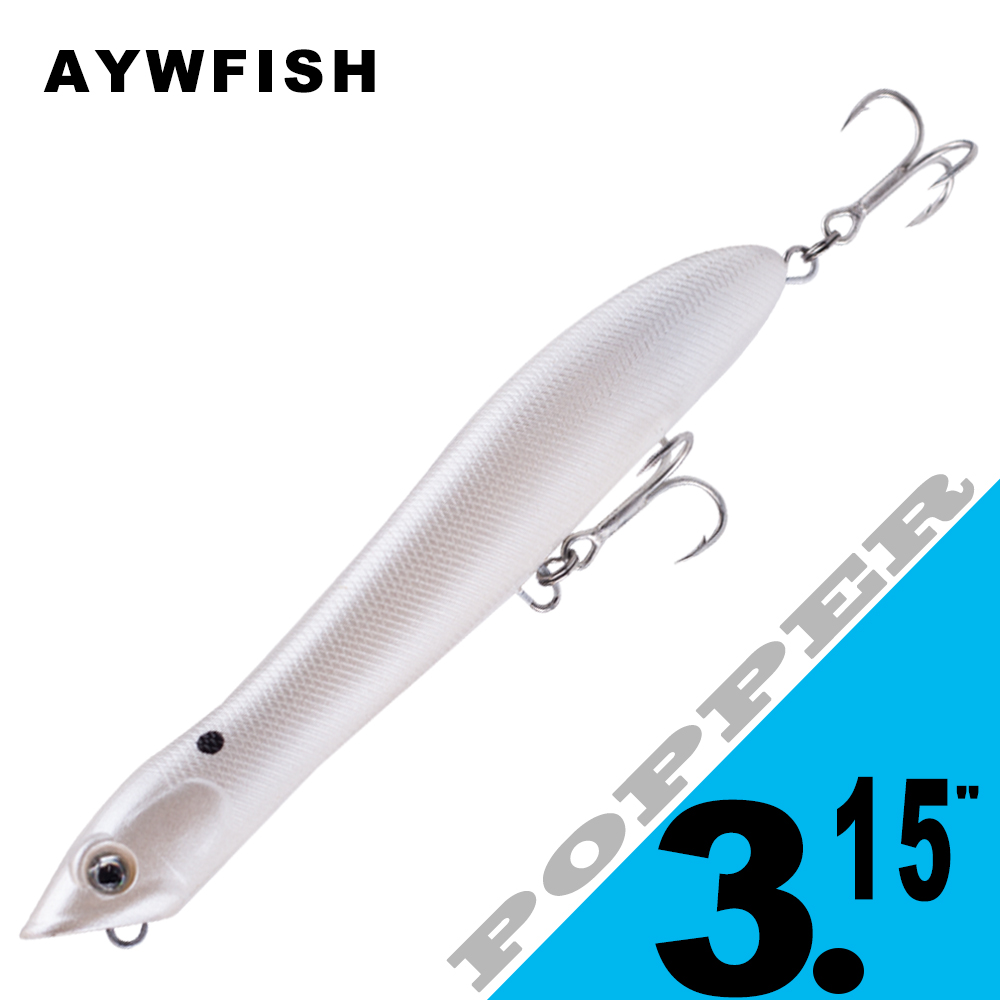 Fishing Lure Popper - AYWFISH 8CM 6.2G Baby Popper Esche