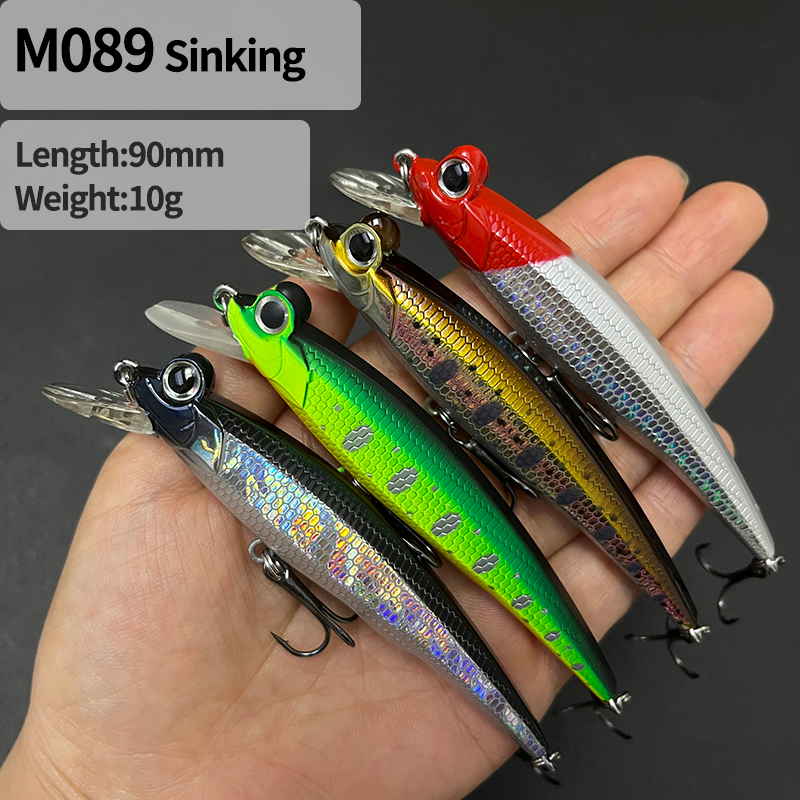 Fishing Lure Swimbait - 90mm 10g Affondamento lento Jerkbait Minnow