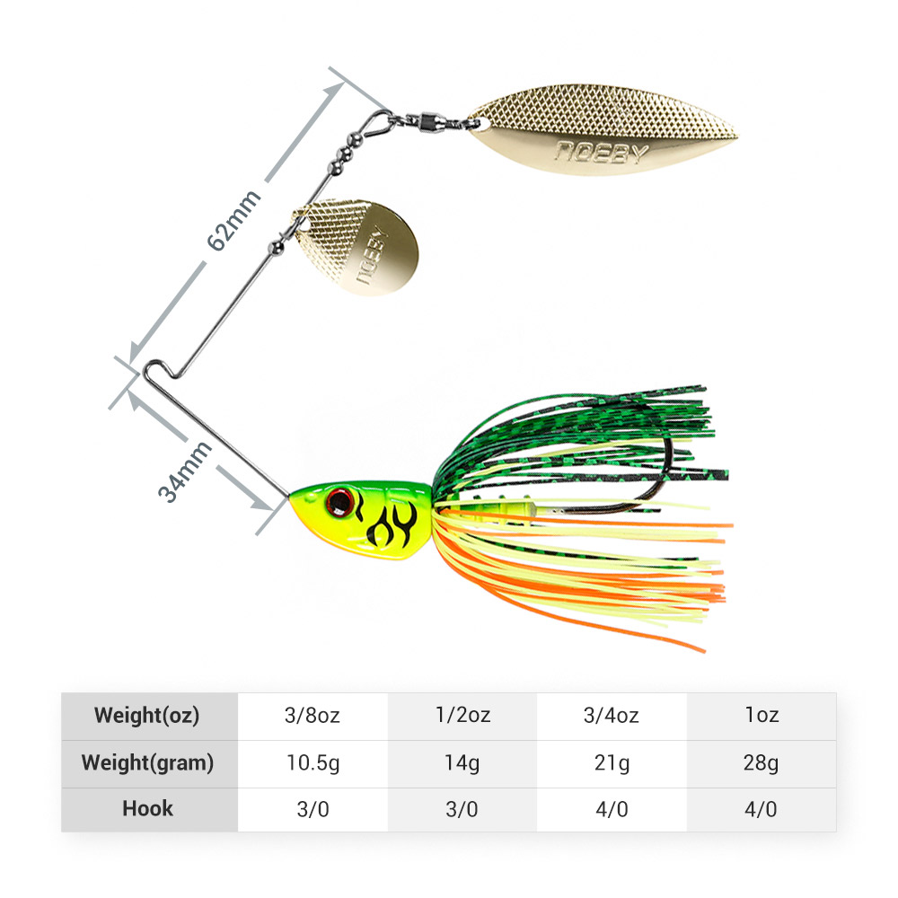 Noeby Spinnerbait 10.5g 14g 21 - Fishing Lure Blade Bait recensione e prezzo