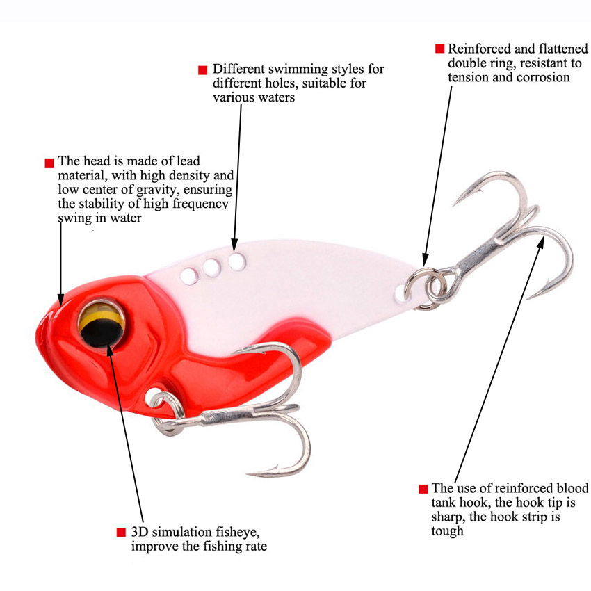 6 pz Metallo VIB Esche Da Pesc - Fishing Lure Blade Bait recensione e prezzo