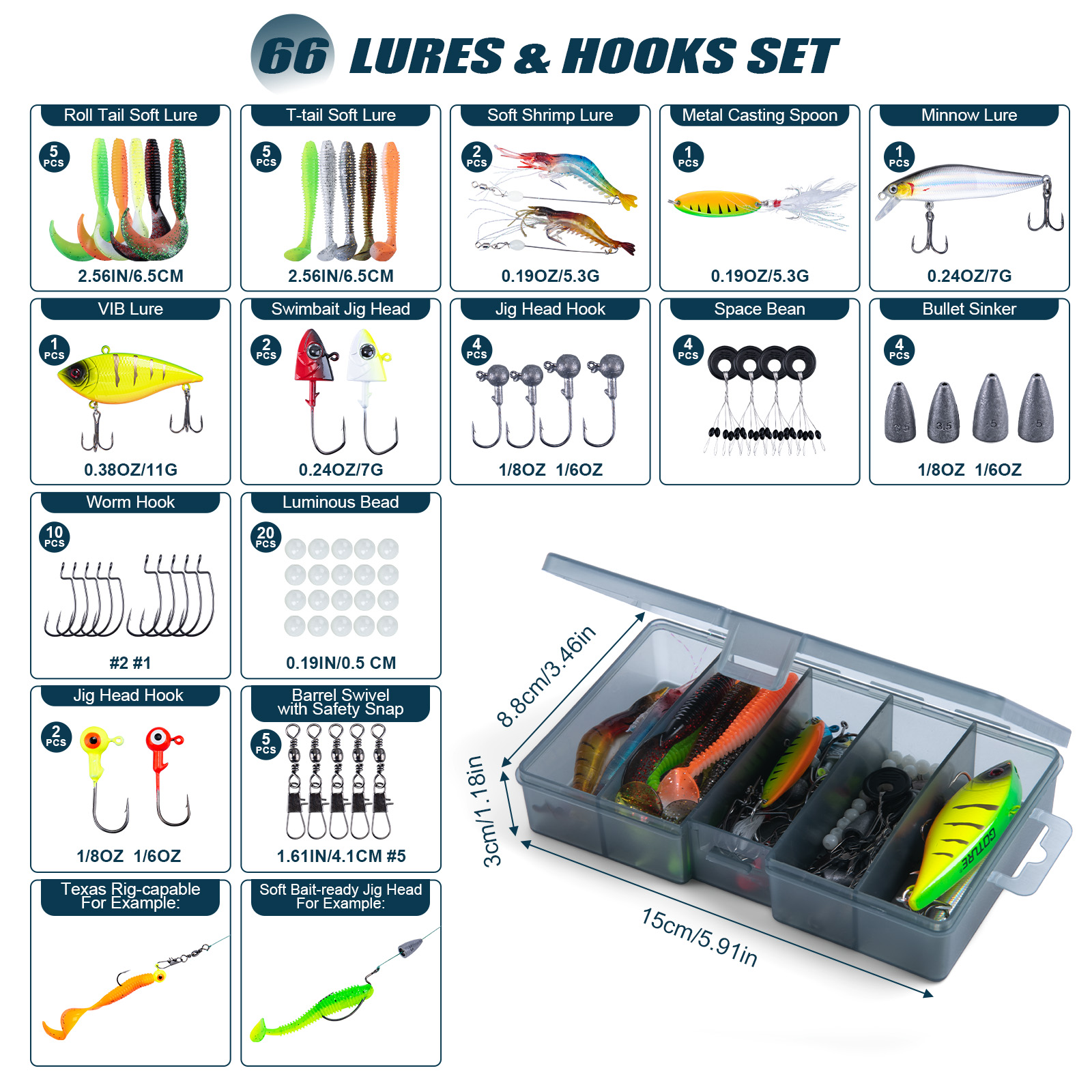 Goture Set Canna da Pesca Tele - Fishing Lure Spinner recensione e prezzo