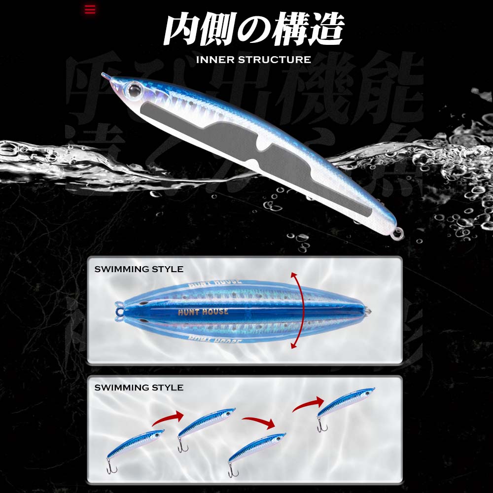 Hunthouse Sinking Pencil Hard  - Fishing Lure Jerkbait recensione e prezzo