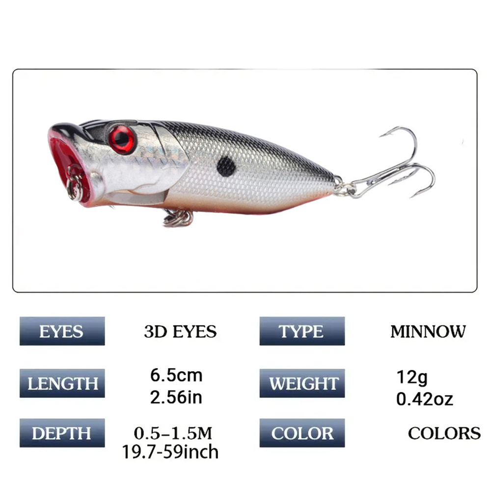 5 pezzi esche da pesca popper  - Fishing Lure Popper recensione e prezzo