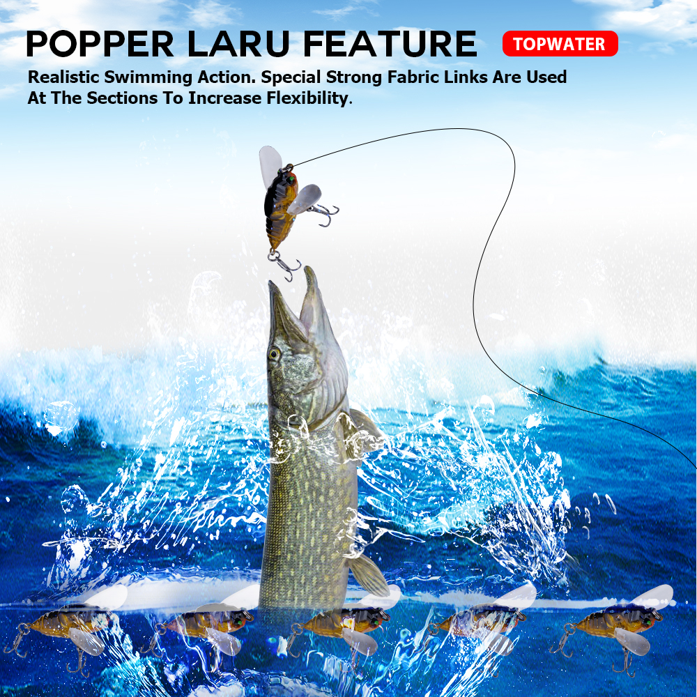 Agoie 6.5g 5cm Topwater Popper - Fishing Lure Popper recensione e prezzo
