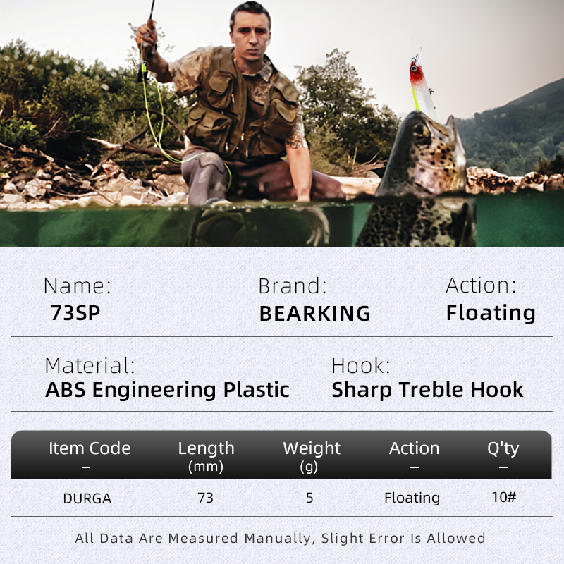 BEARKING Nuovo modello 73mm 5g - Fishing Lure Crankbait recensione e prezzo