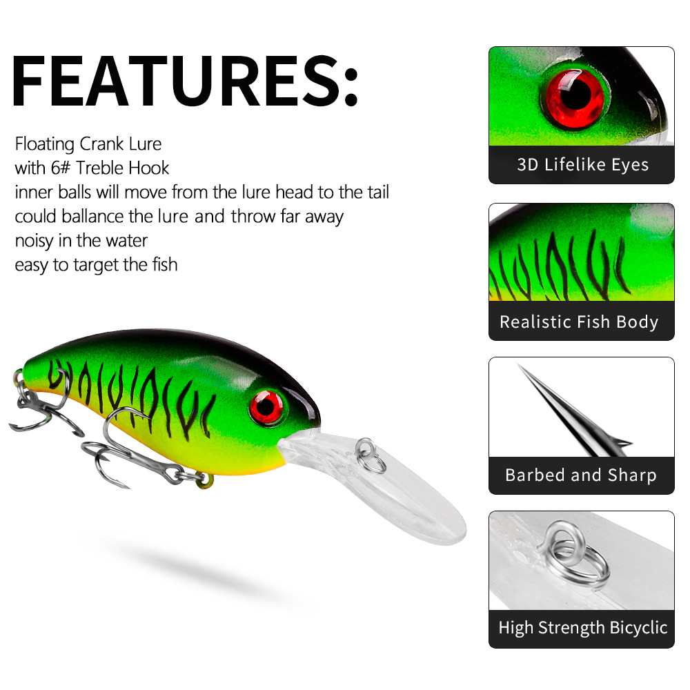 1 pz Crankbait esche da Pesca  - Fishing Lure Jerkbait recensione e prezzo
