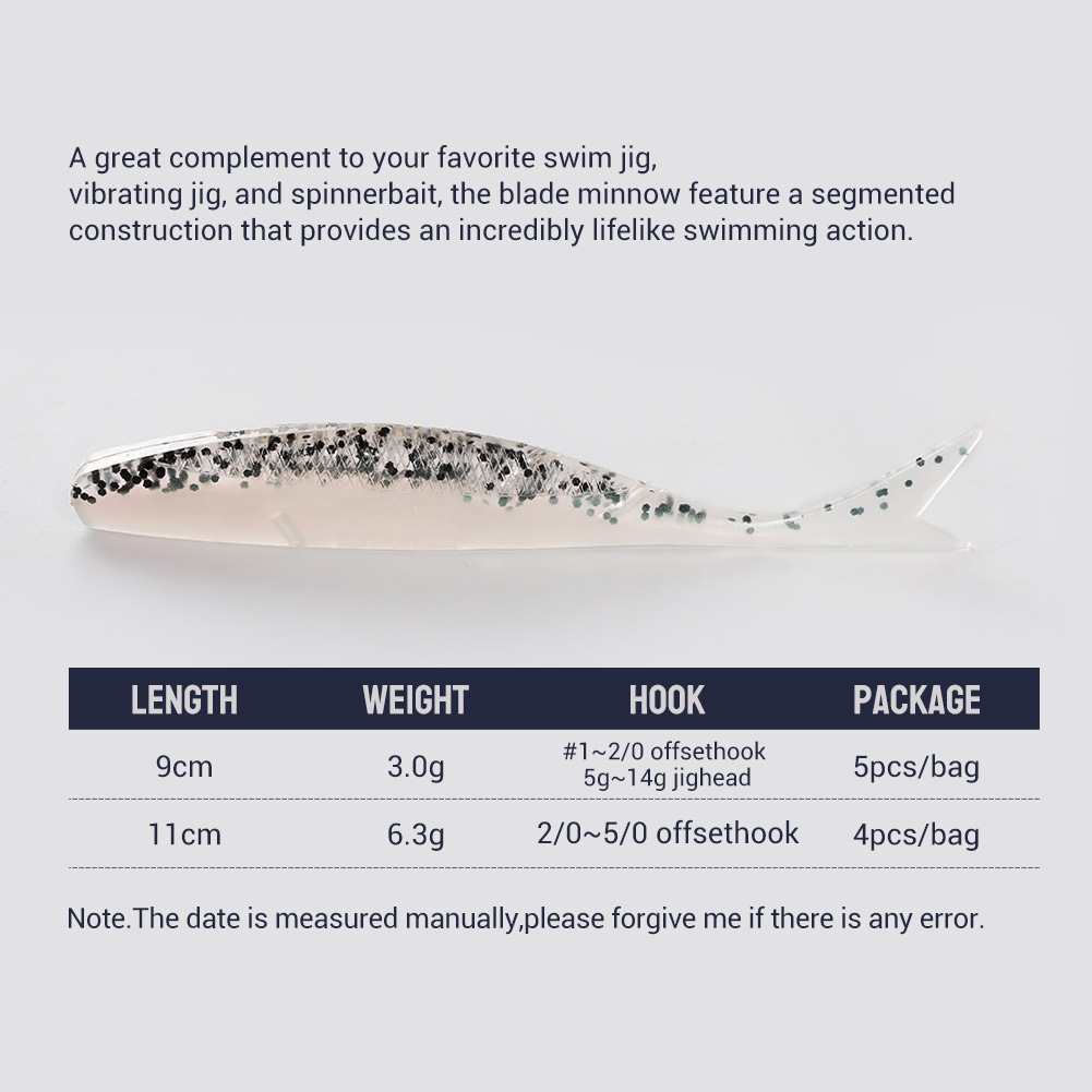 NOEBY Richiamo Morbido Lama Mi - Fishing Lure Blade Bait recensione e prezzo