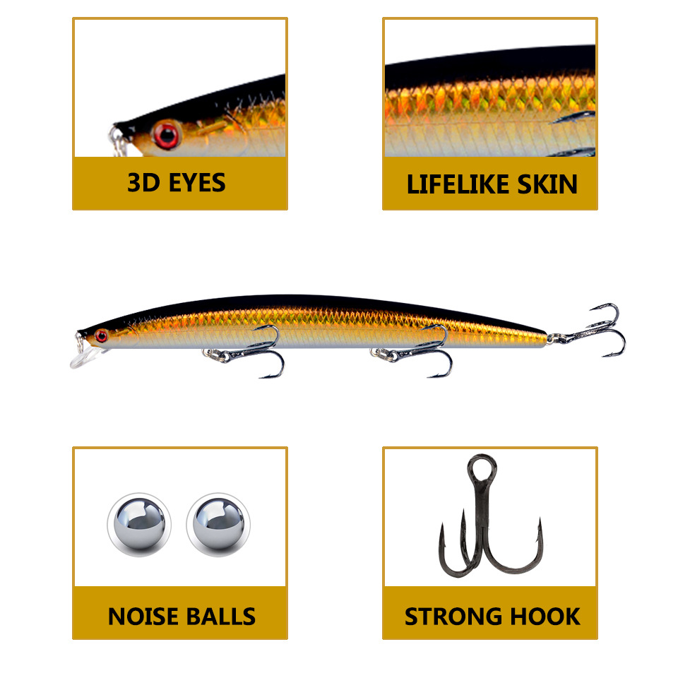 Esca da Pesca Minnow 18cm 24g, - Fishing Lure Crankbait recensione e prezzo
