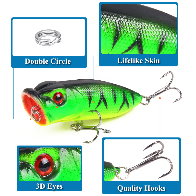 6 pezzi 6 colori (sacchetto op - Fishing Lure Popper recensione e prezzo